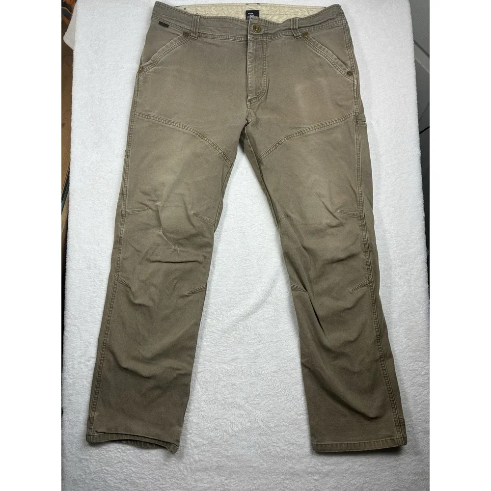 Kuhl The Law Pants 36x32 Men's Patinadye Brown Canvas Hiking Gorpcore